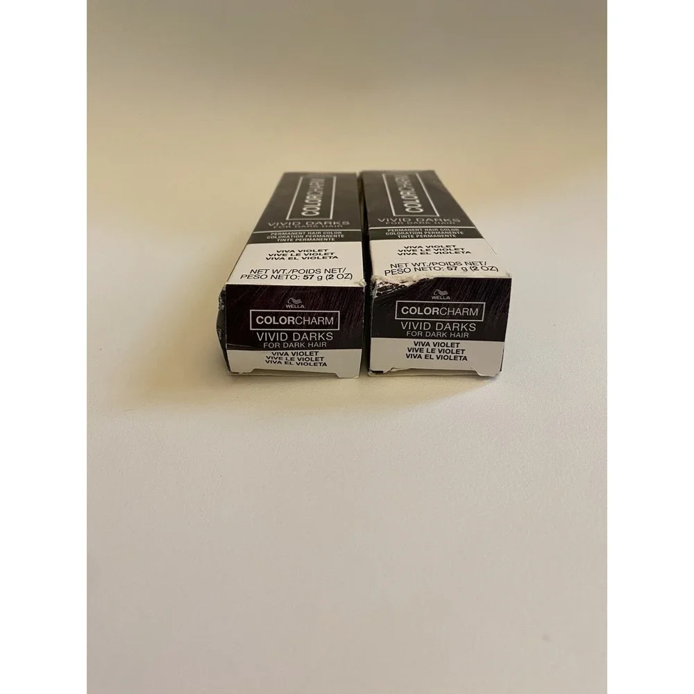 NEW Wella ColorCharm Vivid Darks Permanent Hair Color Viva Violet 2 Pack